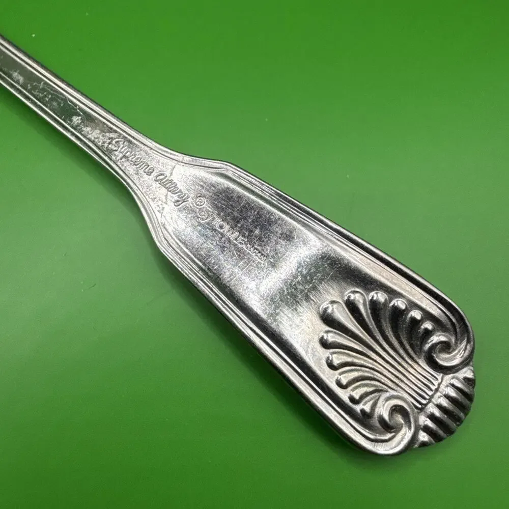 Towle ENGLISH SHELL Serving Fork Cold Meat Supreme Cutlery Replacement Flatware